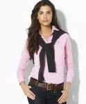 chemise femme polo ralph lauren office rose,ralph lauren chemise coton femme